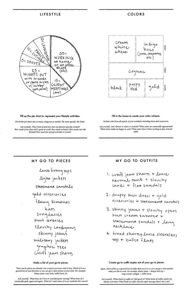 Capsule Wardrobe Worksheet - Capsule Wardrobe For Summer Travel Worksheet