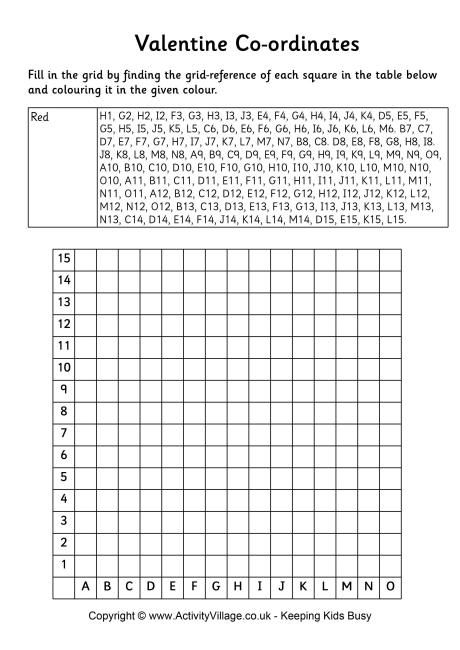 Coordinate Grid Coloring Pages - Summer Coordinate Plane Coloring Worksheets
