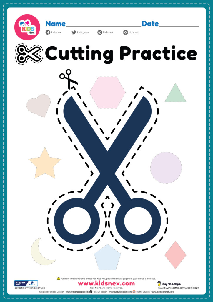 Cutting Practice Worksheet Preschool - Cutting Practice Worksheets For Preschool Pdf Summer