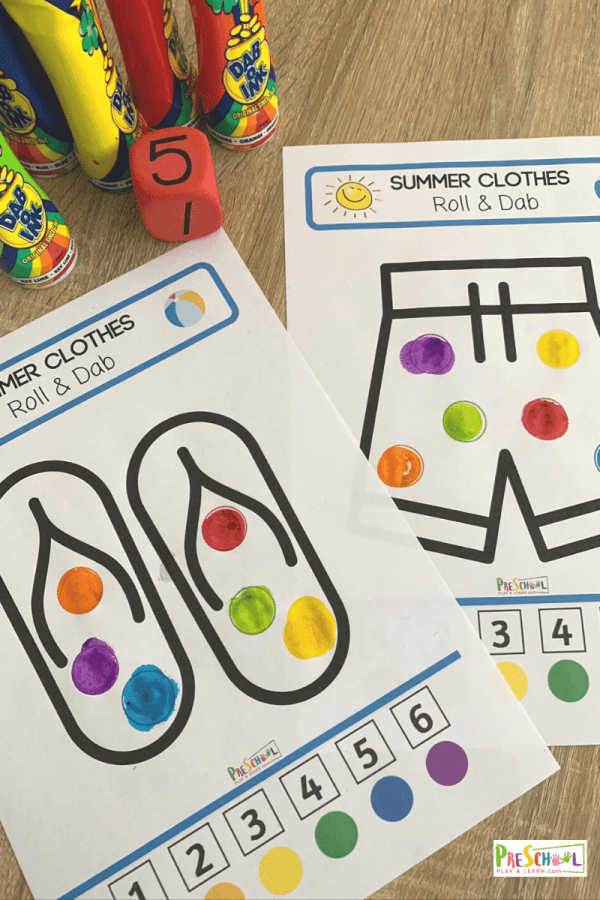 FREE Do A Dot Printables Summer - Summer Dauber Worksheets