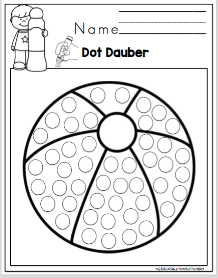 Free Summer Dot Dauber Fun Preschool Printables - Summer Dauber Worksheets