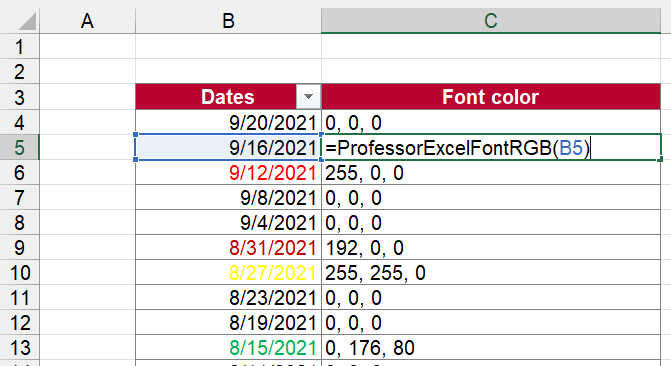 How To Return The Font Color From Excel Cell - Excel Summar Worksheet Detect Font Color In Another Worksheet