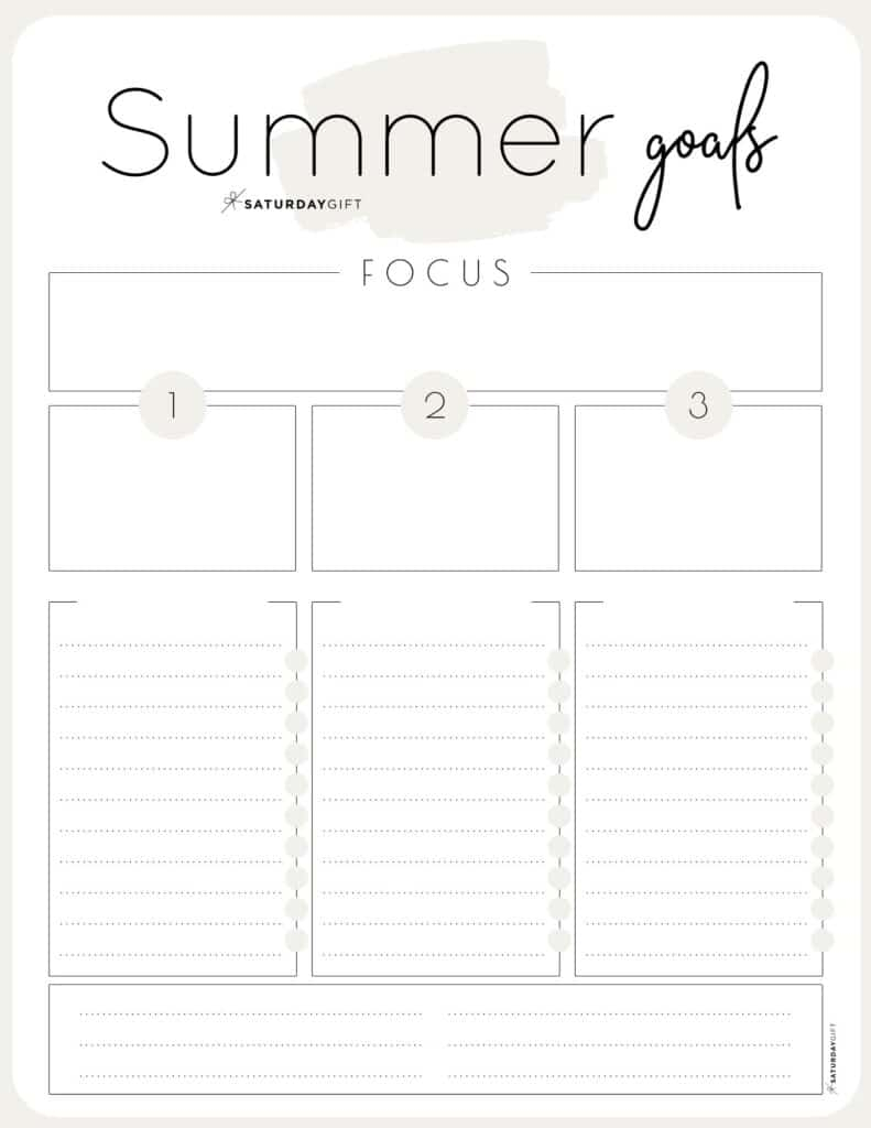 How To Set Achieve Summer Goals Summer Goals Worksheet - Goals For The Summer Worksheet