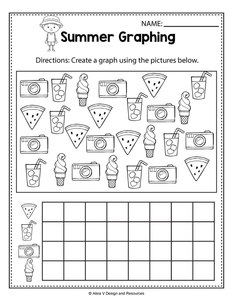 Kindergarten Bar Graph Worksheet Printables - Summer Bar Graph Worksheet Kindergarten