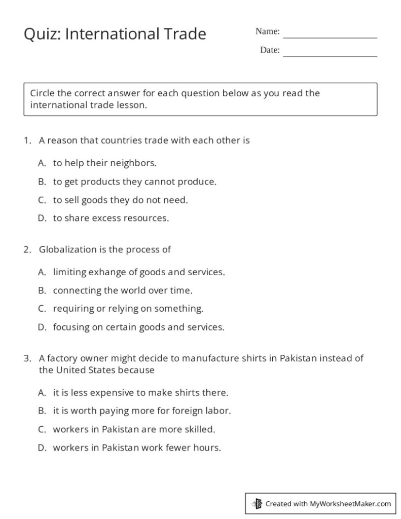 My Worksheet Maker The Best Worksheet Maker - A Summer Trade Worksheet Packet