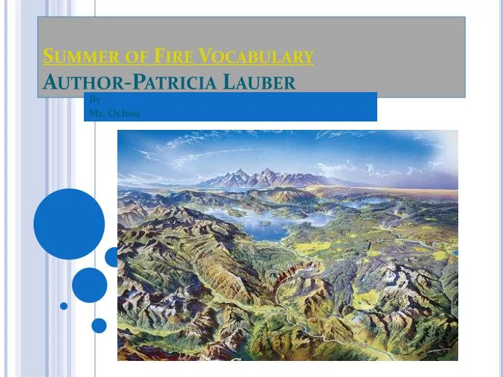 PPT Summer Of Fire Vocabulary Author Patricia Lauber PowerPoint  - Summer Of Fire By Patricia Lauber Worksheets