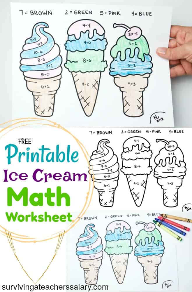 Printable Ice Cream Activities - Summer Ice Cream Worksheet