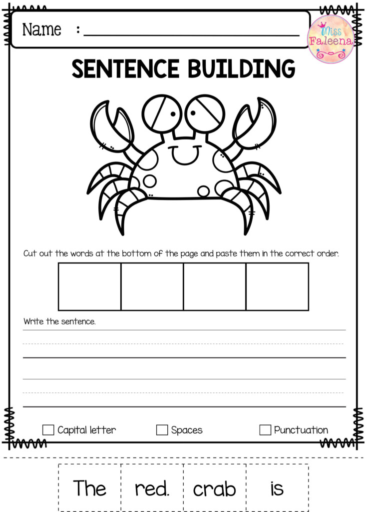 Sentence Building Worksheets - Sentence Building Worksheets Older Kids Summer
