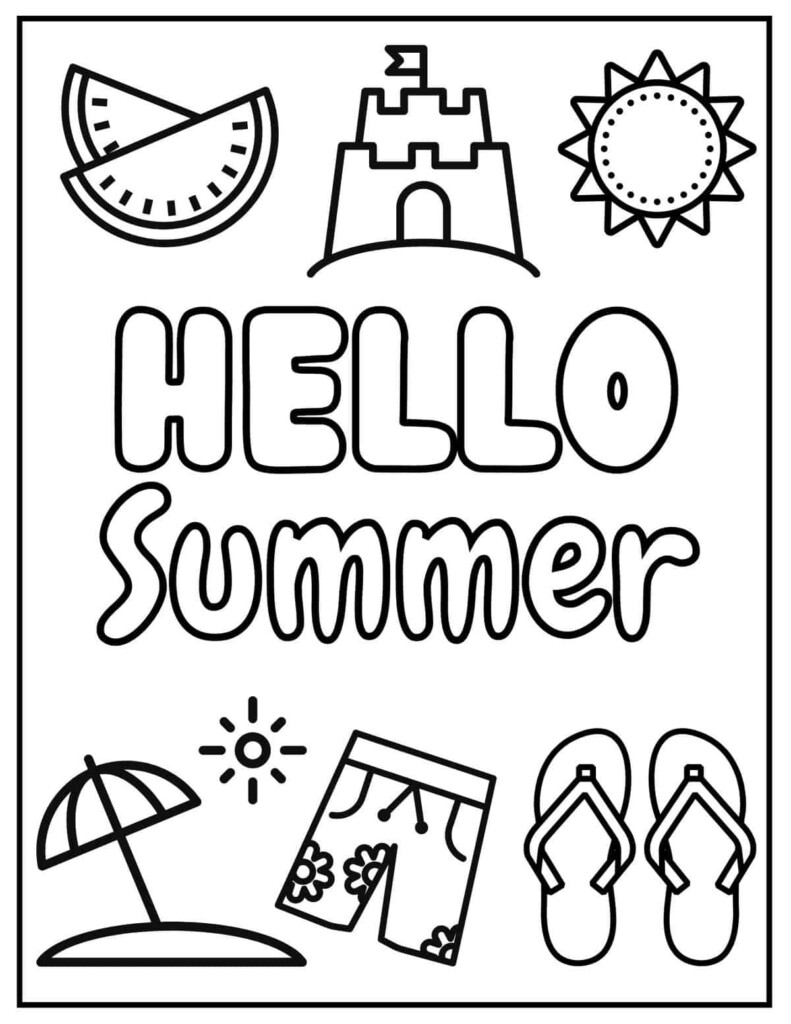 Summer Coloring Pages For Kids - Coloring Worksheets For Summer