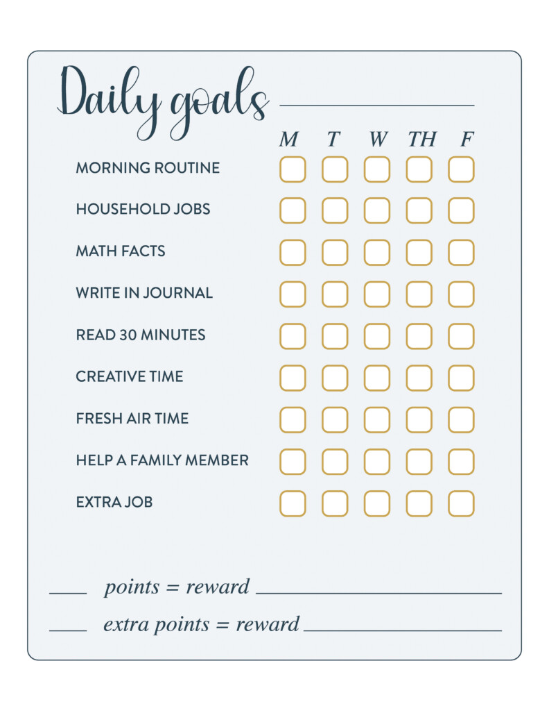 Summer Goals Template - Summer Goals Worksheet