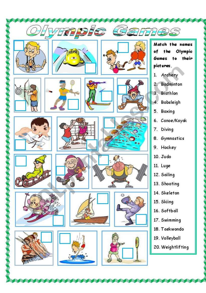 Summer Olympic Worksheet - Summer Olympics 2024 Worksheets