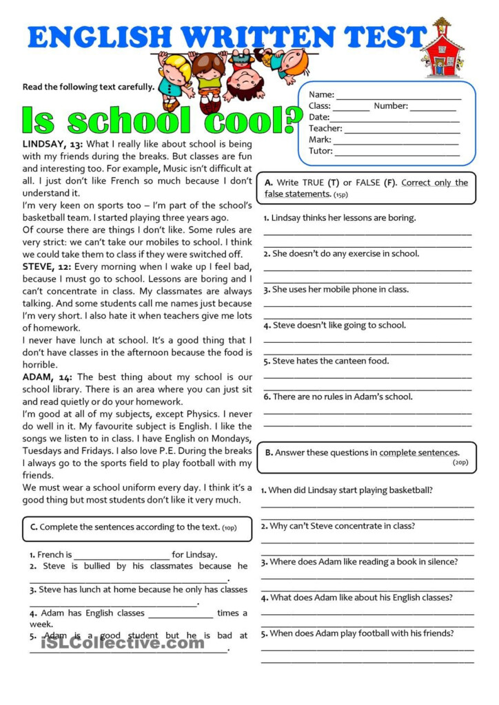 Summer Program For 7th Graders - Summer Worksheets For 7Th Grade