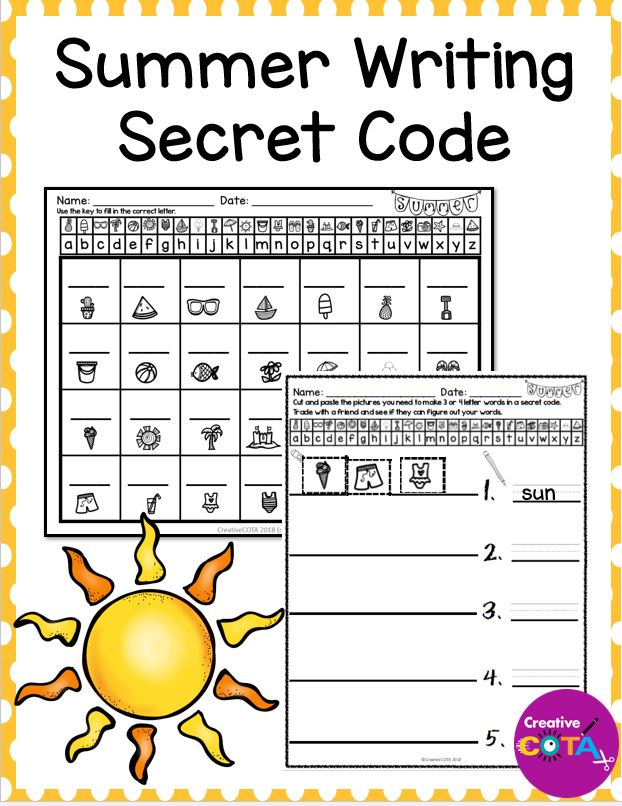 Summer Secret Code Handwriting Packet Your Therapy Source - Summer Of Secrets Worksheet