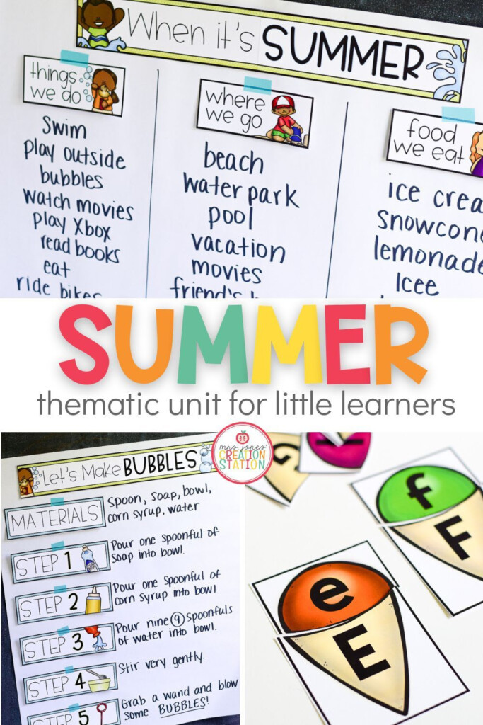 Summer Thematic Unit For Little Learners Mrs Jones Creation Station  - Summer Thematic Units Worksheets