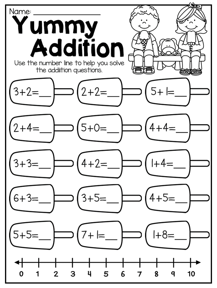 Summer Themed Math Worksheet - Summer Math Worksheets For Kindergarten