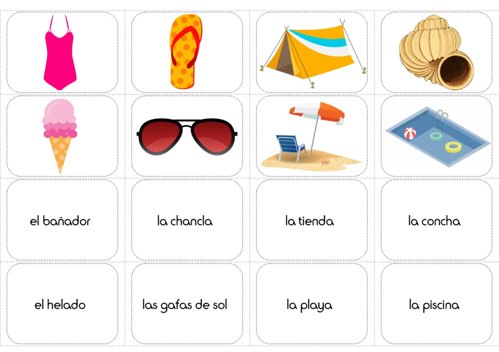 Summer Vocabulary In Spanish El Verano Activity Pack - Worksheets For Summer In Spanish